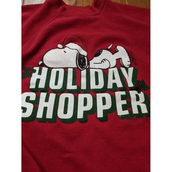United Feature Syndicate 1958 Vintage Shulz Snoopy Holiday Shopper Crewneck - Picture 2 of 7